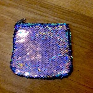 Little sequin flippy purse purple and teal